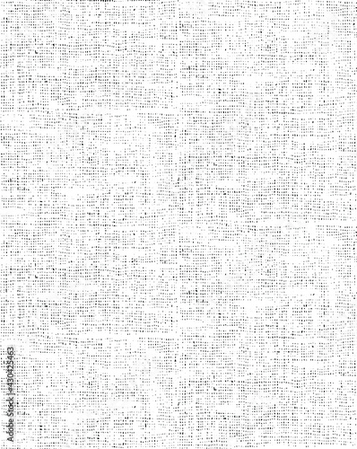 Rich, heavy fabric texture. Vector texture of weaving cloth. Grunge background. Abstract halftone vector illustration. Overlay for interesting effect and depth. Black isolated on white background.