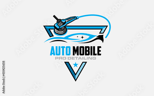 Illustration vector graphic of auto detailing servis logo design template-05