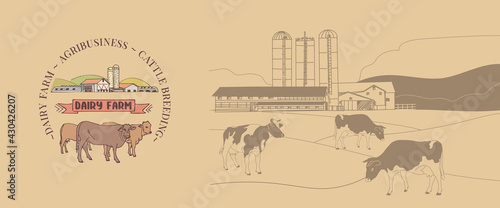 Dairy Farm emblem and background