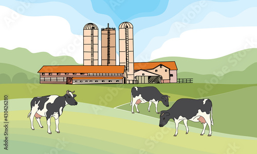 Cattle breeding, dairy farm