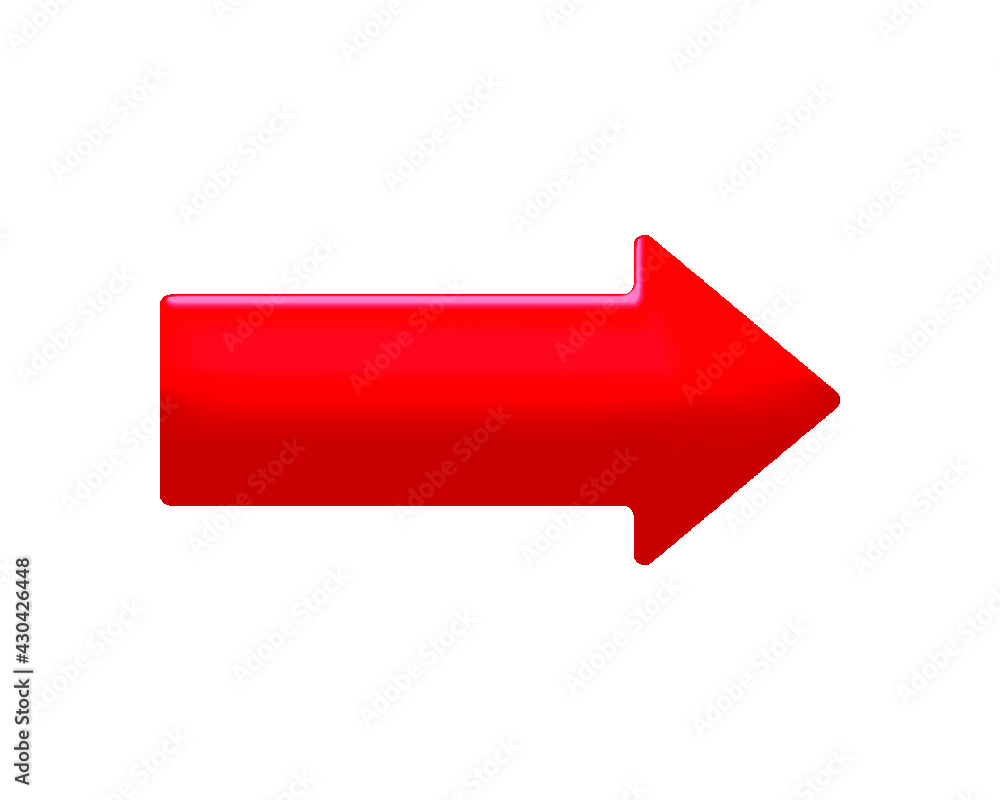 red right arrow isolated on a white background red right arrow isolated on a white background