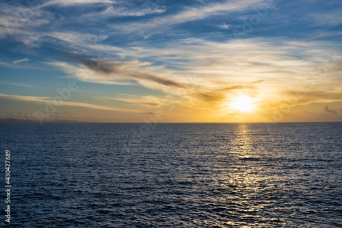 sunset over the sea