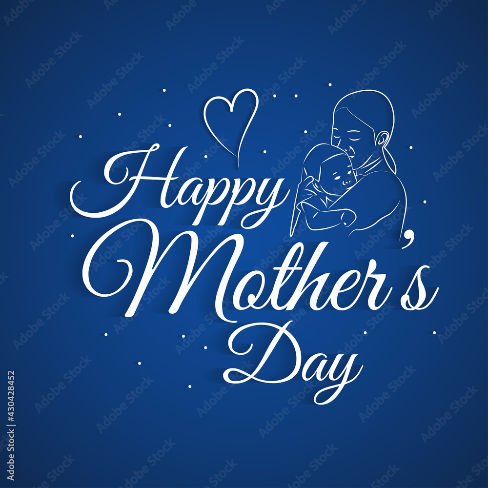 Beautiful mother's day text design. Beautiful mother's day text design.