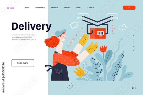 Discounts, sale, promotion, web template. Flat vector