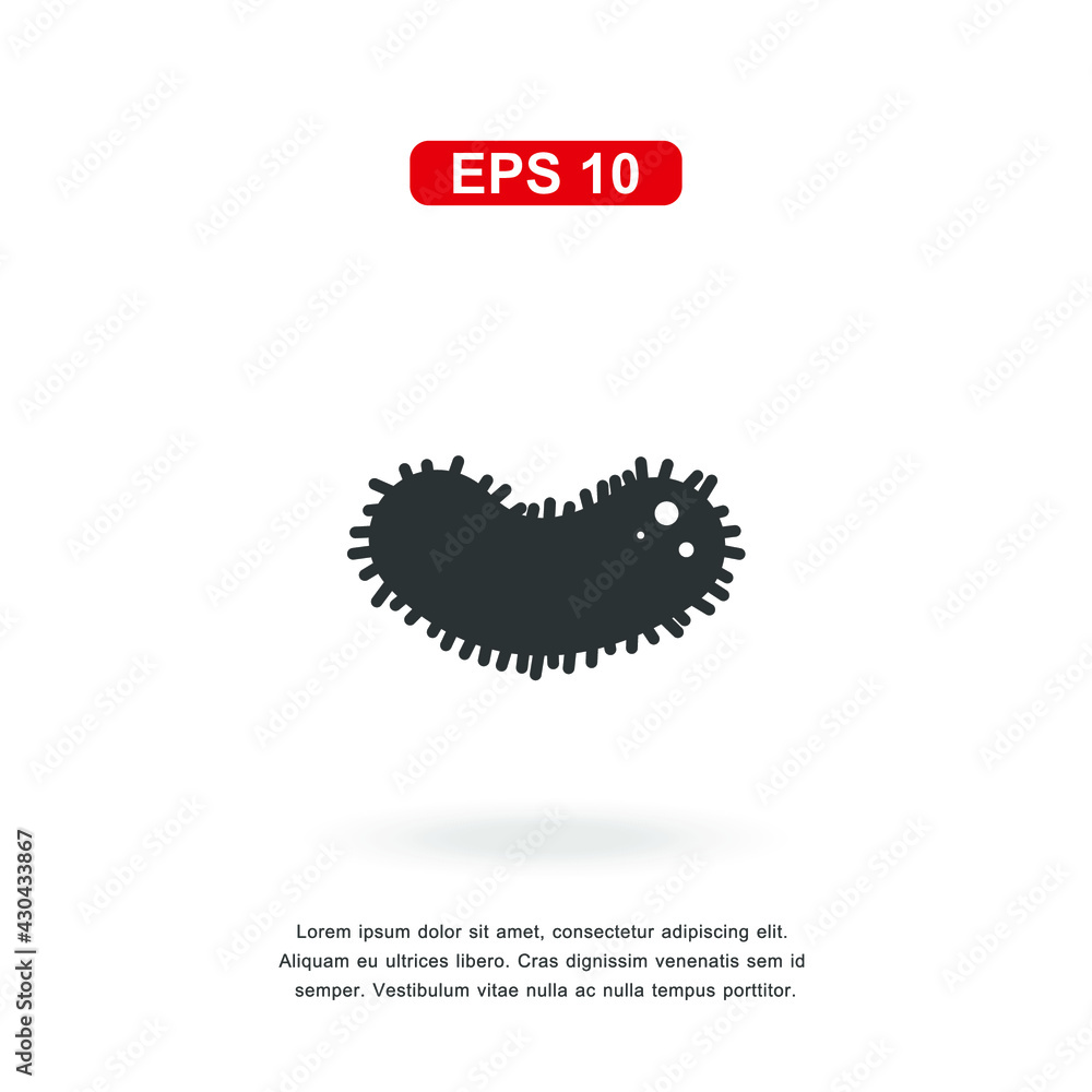 web icon Bacteria sign isolated on white background. Simple vector illustration. web icon Bacteria sign isolated on white background. Simple vector illustration.