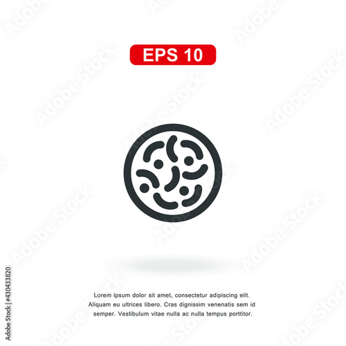 web icon Bacteria sign isolated on white background. Simple vector illustration.