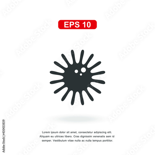 web icon Bacteria sign isolated on white background. Simple vector illustration.