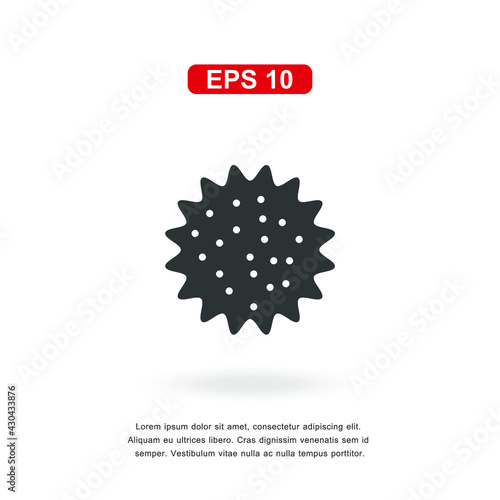 web icon Bacteria sign isolated on white background. Simple vector illustration.