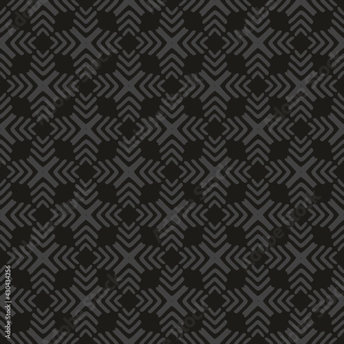 Tile black and grey vector pattern or dark graphic background