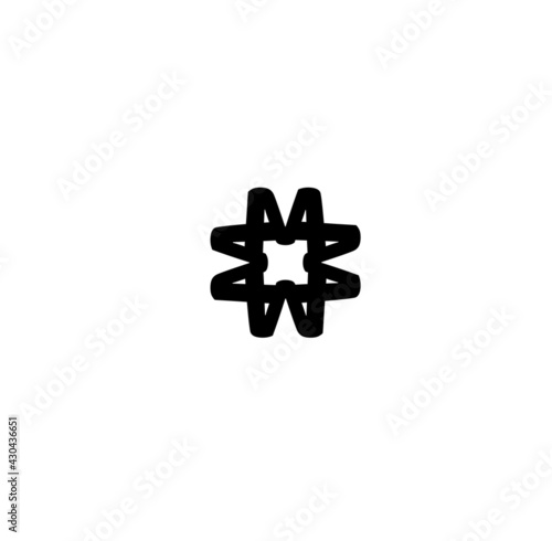 MW company monogram. MW unit logo. 