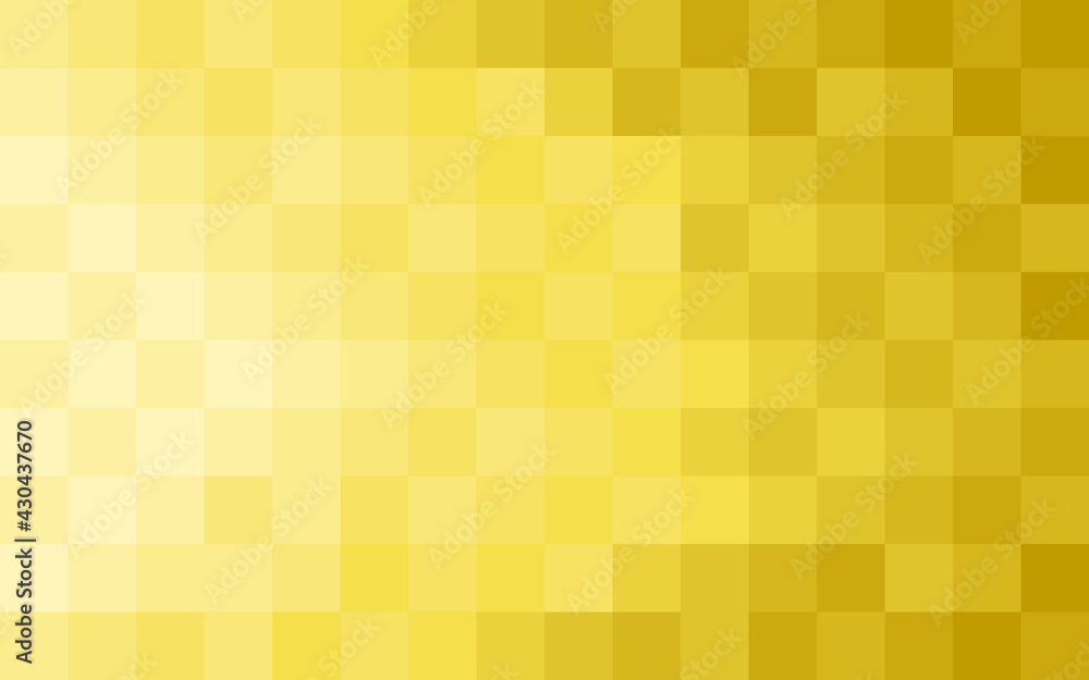 Abstract background mosaic pattern. Golden yellow gradient square shape From dark to bright. Texture design for fabric, tile, cover, poster, textile, flyer, banner, wall. Vector illustration. Abstract background mosaic pattern. Golden yellow gradient square shape From dark to bright. Texture design for fabric, tile, cover, poster, textile, flyer, banner, wall. Vector illustration.