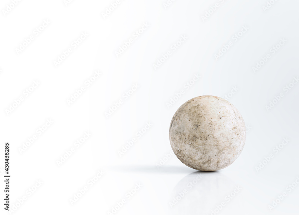 A dirt solid spherical object set isolated on a pure white background. A dirt solid spherical object set isolated on a pure white background.