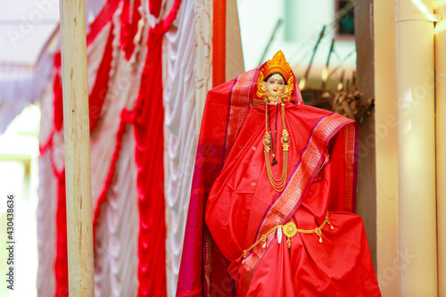 goddess sculpture in indian wedding