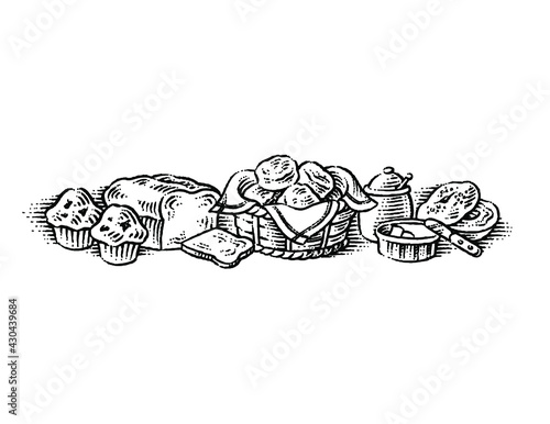 Strip of bread illustrations