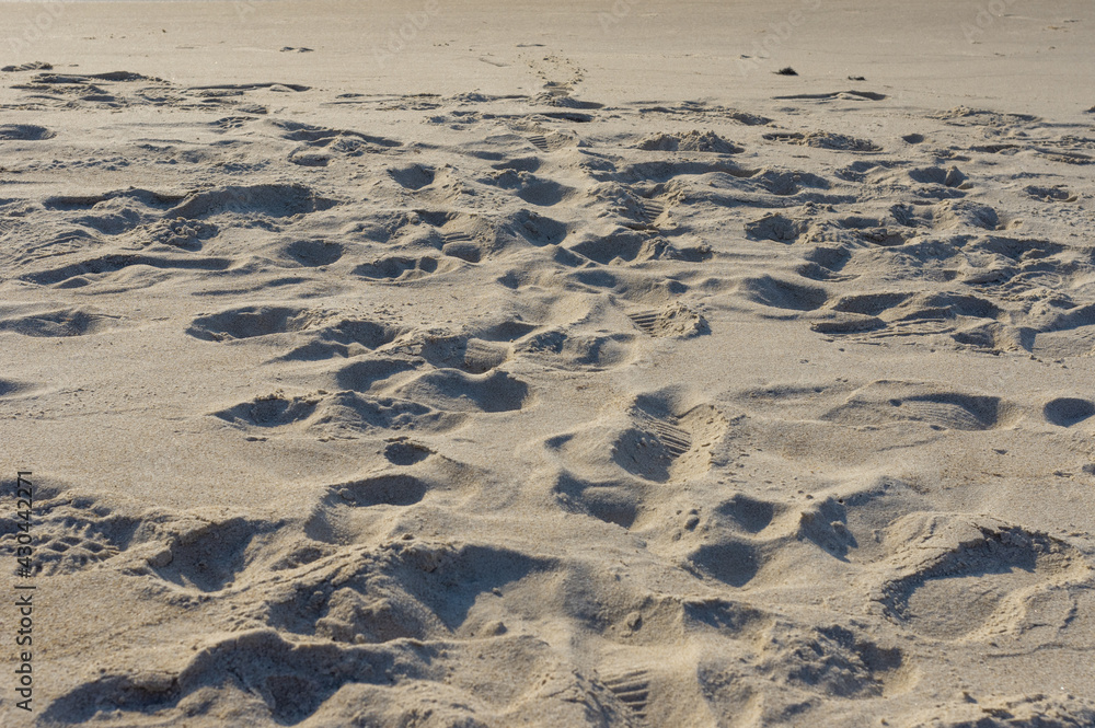 Sandy background with footprints on the sand Sandy background with footprints on the sand