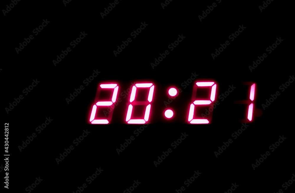 Clock with 2021 Clock with 2021