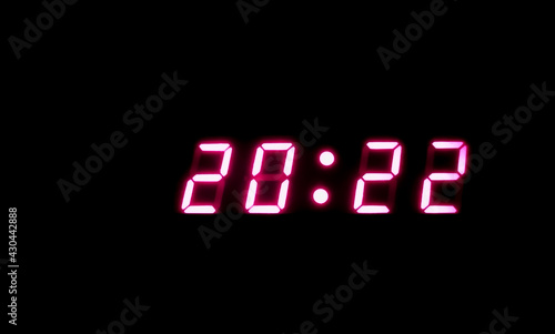 Clock with 2022