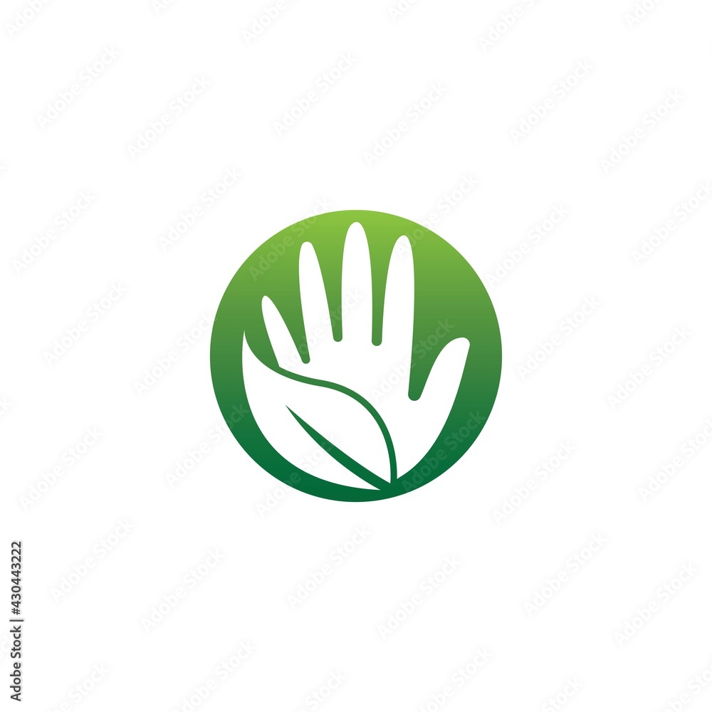 Hand, Tree and Leaf logo Combination. Arm and ecosystem symbol or icon. Unique and Organic Hand, Tree and Leaf logo Combination. Arm and ecosystem symbol or icon. Unique and Organic