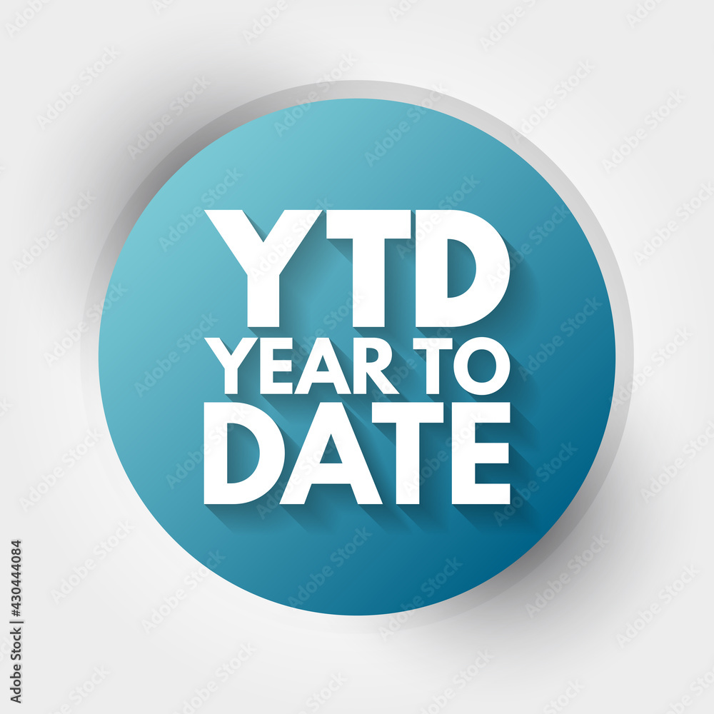 YTD - Year To Date acronym, business concept background Stock-Vektorgrafik  | Adobe Stock