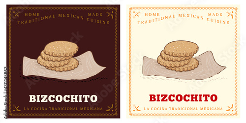 New Mexican traditional cuisine crisp butter cookie bizcochito photo