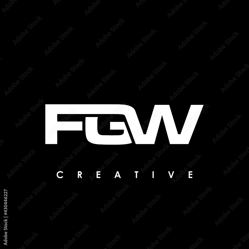 FGW Letter Initial Logo Design Template Vector Illustration