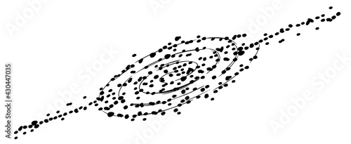 Galaxy, Milky Way. Illustrations on the theme astrology, astronomy, esotericism, prediction of the future.  