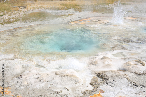 Geyser in Yellowstone National Park, Wyoming, USA