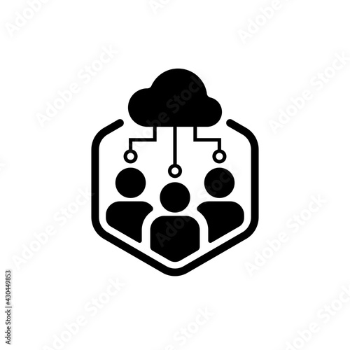 cloud computing or personal data sync icon