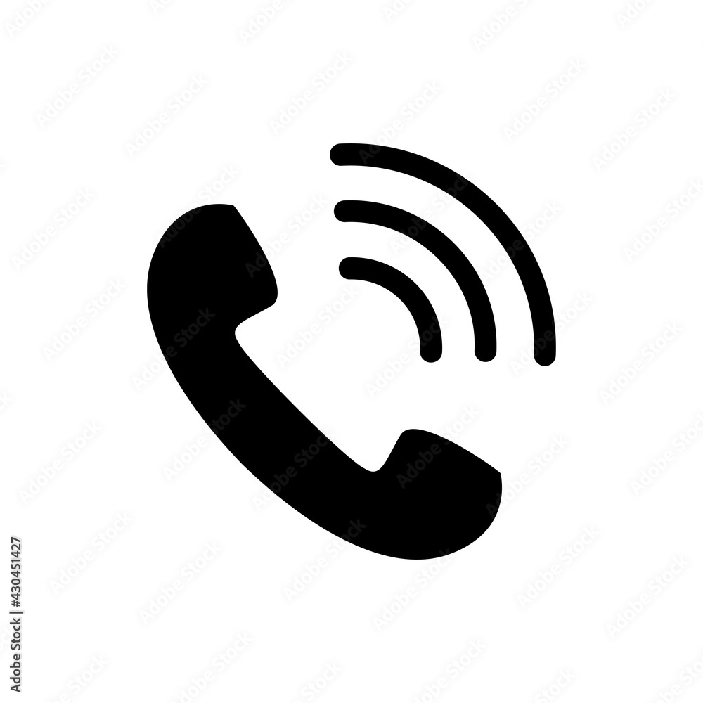 Phone call icon in trendy flat style Phone call icon in trendy flat style