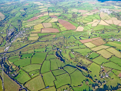 Aerial view of fields in Devon © Jenny Thompson
