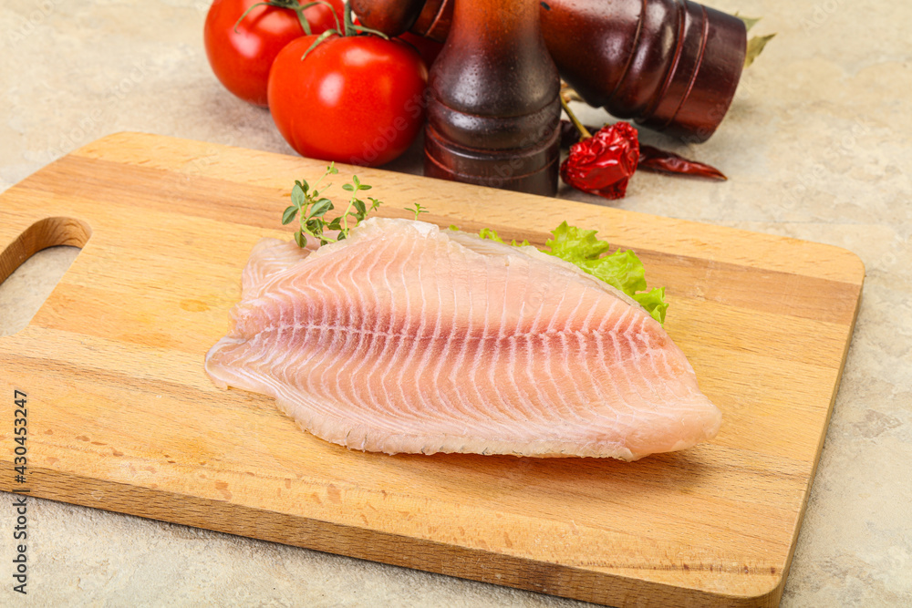 Raw tilapia fish for cooking Raw tilapia fish for cooking