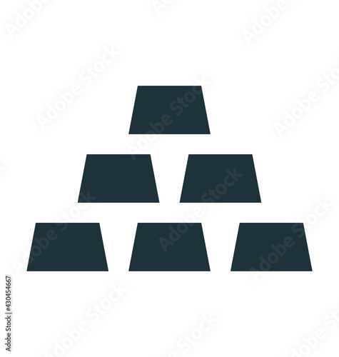 Gold Ingot Vector Icon