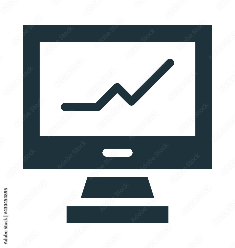 Graph Screen Vector Icon