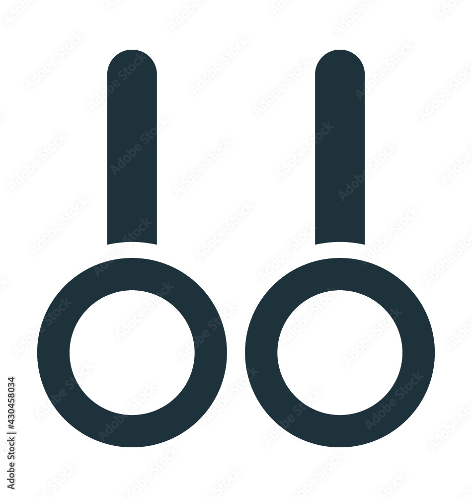 Gymnastic Rings Vector Icon Gymnastic Rings Vector Icon