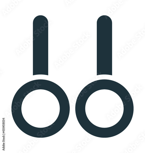 Gymnastic Rings Vector Icon