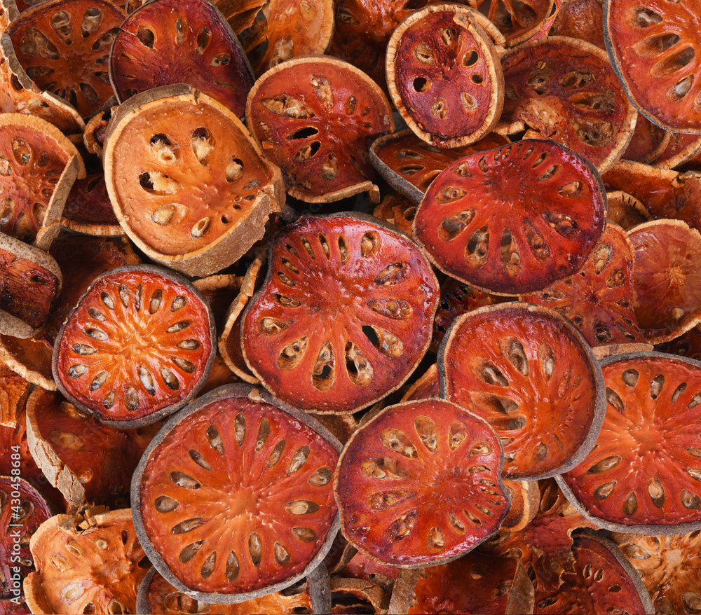slices baels fruit dry isolated slices baels fruit dry isolated
