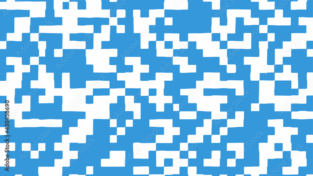 Abstract square pixel background in blue and white color. Vector illustration. Abstract square pixel background in blue and white color. Vector illustration.