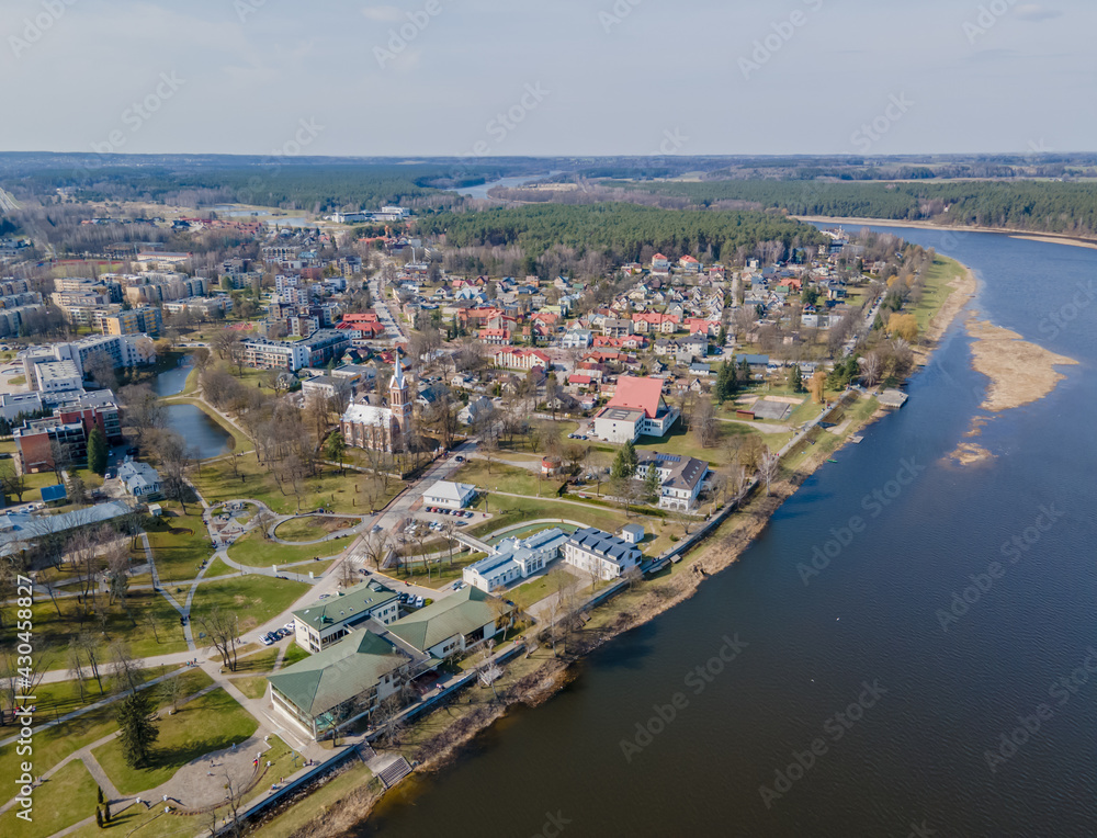 Panoramic view of Birstonas resort, Lithuania