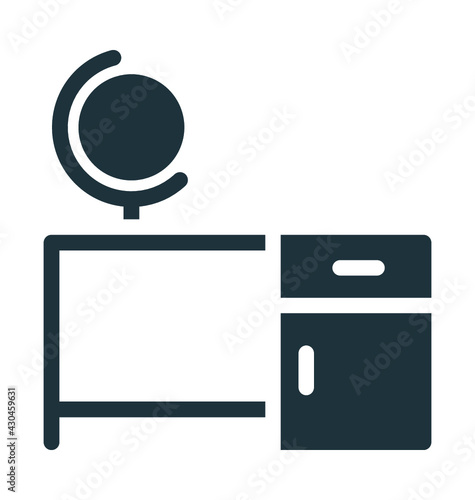 Study Desk Vector Icon