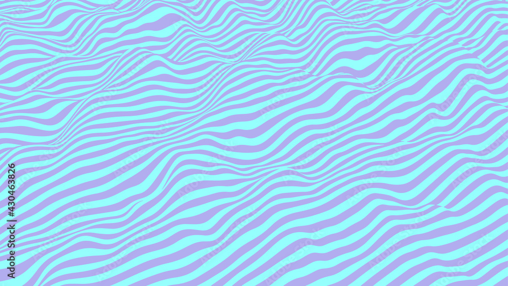 Fototapeta premium Abstract waves background. Striped surface with wavy distortion effect, vector illustration.