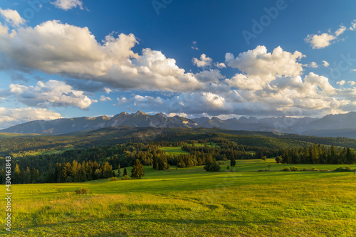 Landscape near Jurgow with High Tatras  Poland