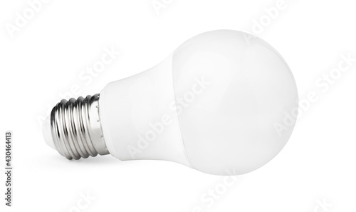 One light bulb isolated on white background