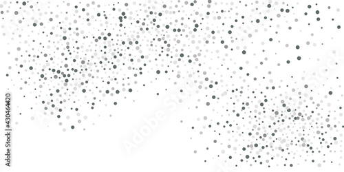  Silver glitter confetti on a white background. Luxury festive background. Decorative element. Element of design. Vector illustration, EPS 10.