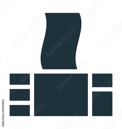 Tissue Box Vector Icon