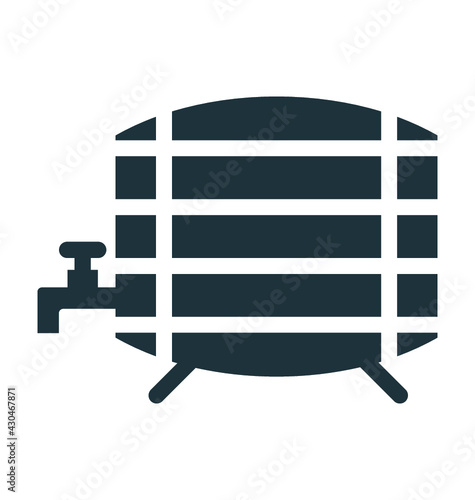 Beer Barrel Vector Icon