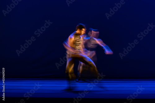 The abstract movement of the dance