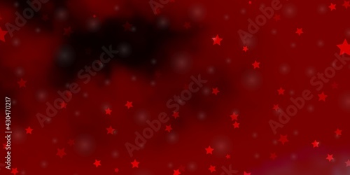 Light Red vector texture with beautiful stars.