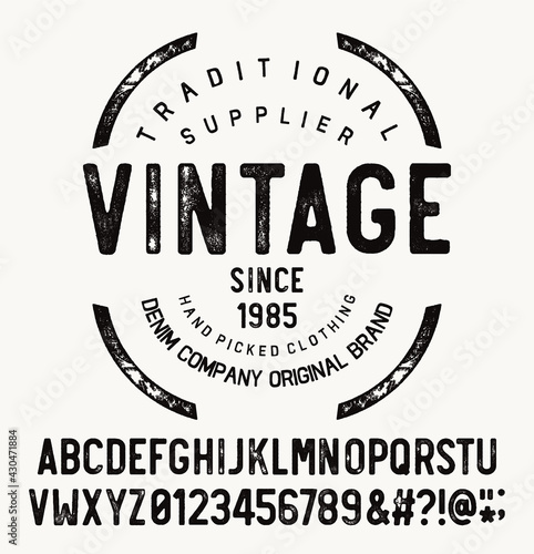 Original vintage Denim print  for t-shirt or apparel. Old school vector graphic for fashion and printing.