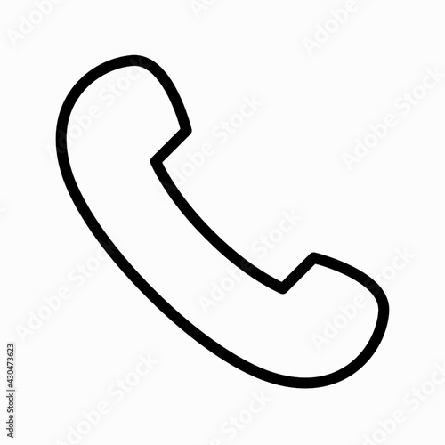 receiver icon. the best symbol for making calls and answering calls on the mobile system interface.