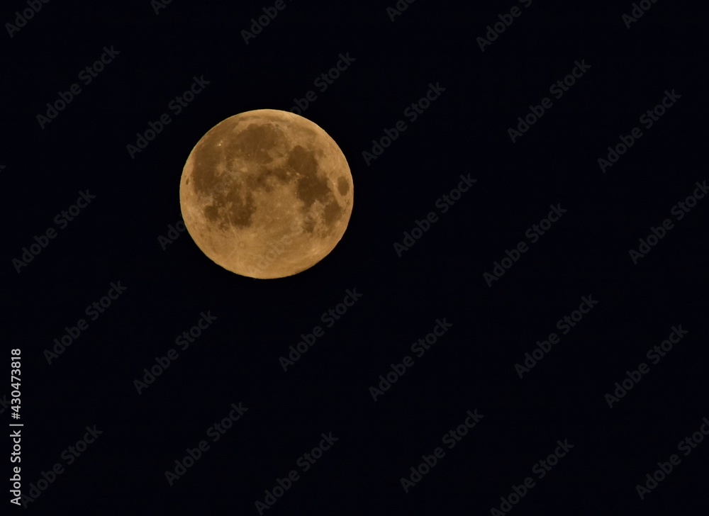 Fototapeta premium full moon in the early morning on a dark sky